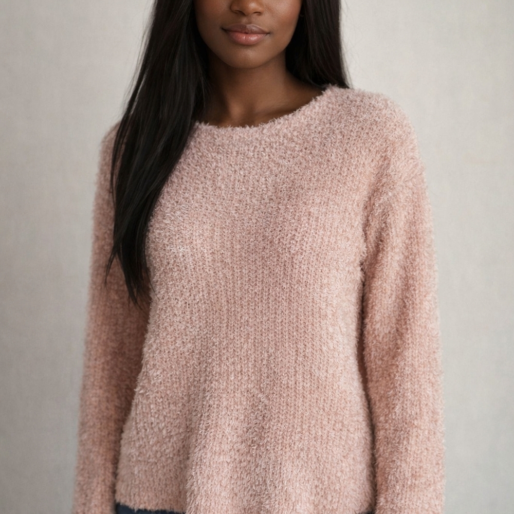 Ellen Tracy Soft Blush Pink Sweater Size Small